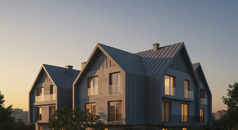 Ankara'da mansard ve kırma geometrili bir villa üzerinde kenet çatı uygulaması